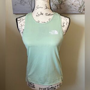 NWT North Face Women’s Sunriser Tank misty sage/forest olive, sz small, slim fit